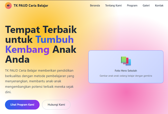 Simpel PAUD Template Preview